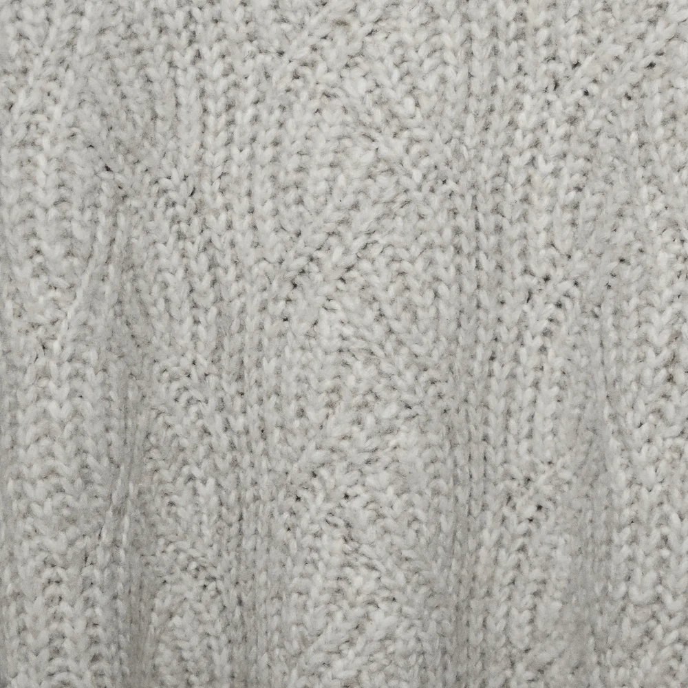 a new day Cream Turtleneck Sweater Cable Knit Woman Beige Small